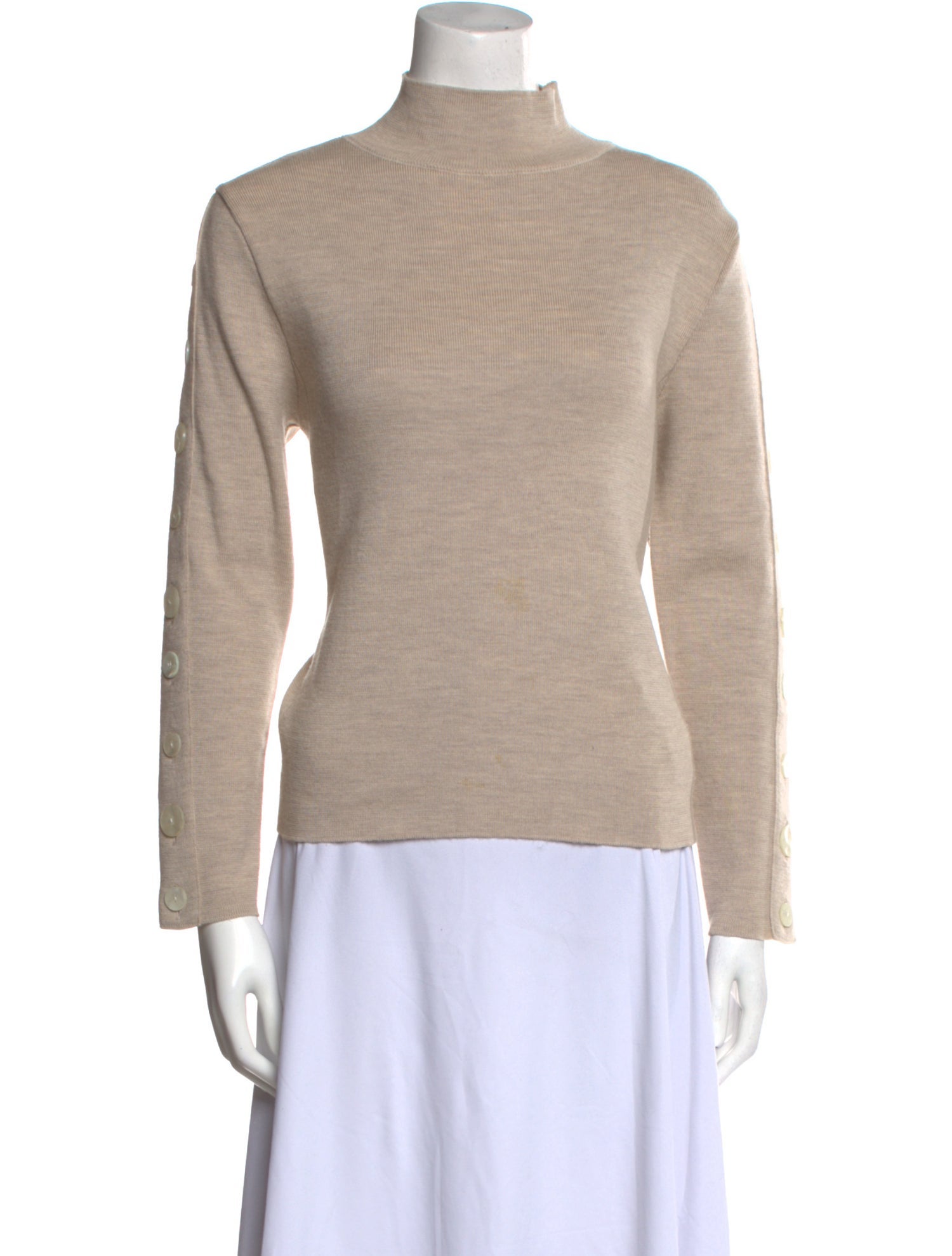 Akira Naka Wool Mock Neck Sweatshirt
