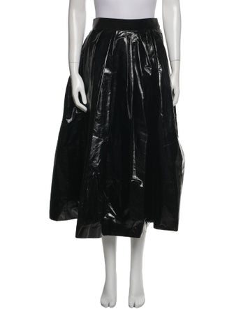 Akira Naka Pleated Accents Midi Length Skirt