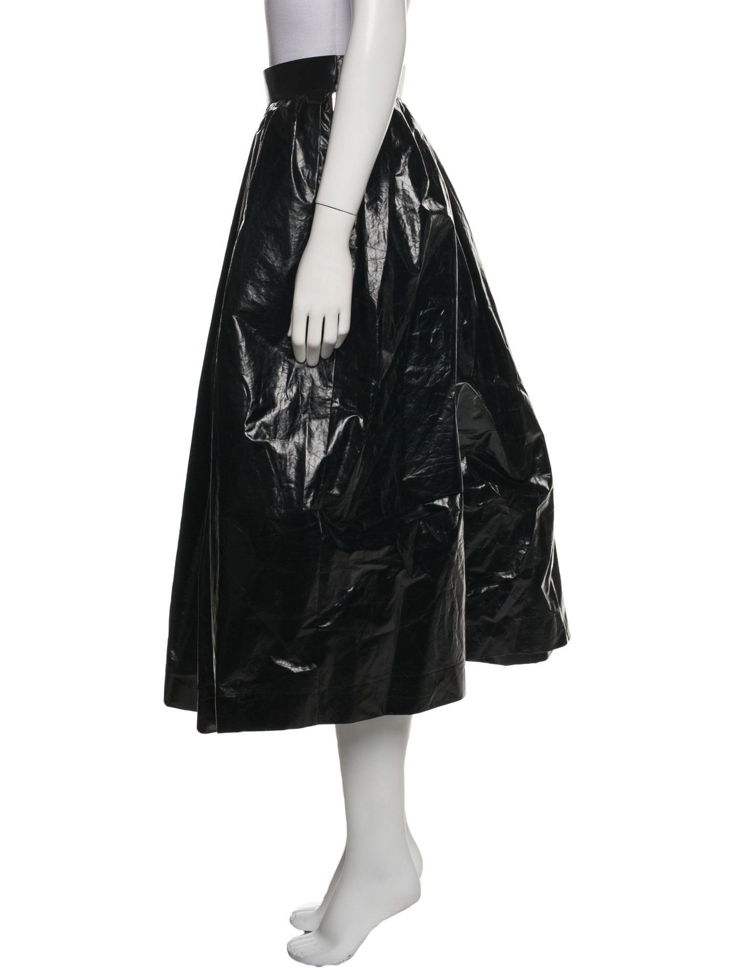 Akira Naka Pleated Accents Midi Length Skirt