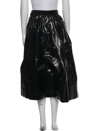 Akira Naka Pleated Accents Midi Length Skirt