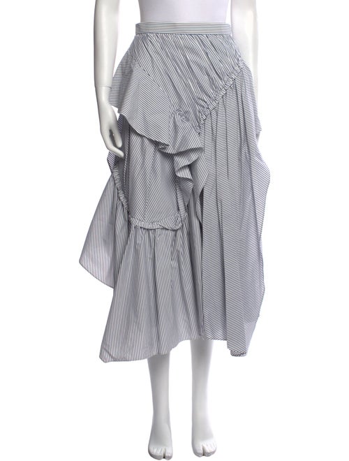 Akira Naka Striped Midi Length Skirt