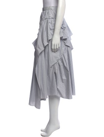 Akira Naka Striped Midi Length Skirt