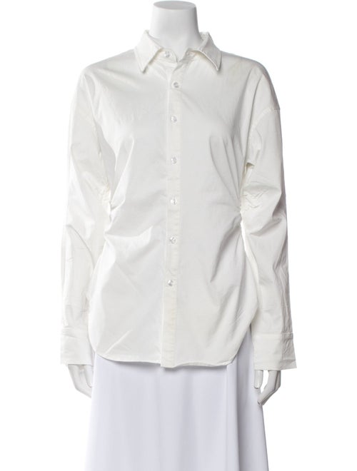 Akira Naka Long Sleeve Button-Up Top