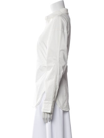 Akira Naka Long Sleeve Button-Up Top