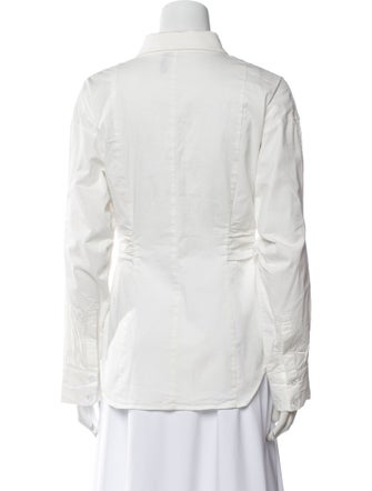 Akira Naka Long Sleeve Button-Up Top