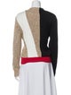Akira Naka Colorblock Pattern Mock Neck Sweater