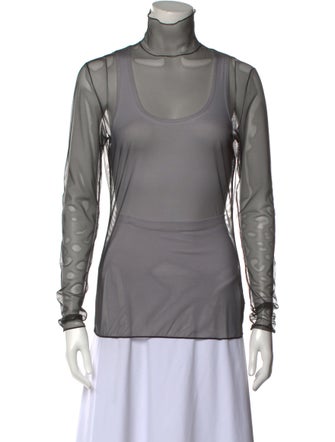 Akris Turtleneck Long Sleeve Top