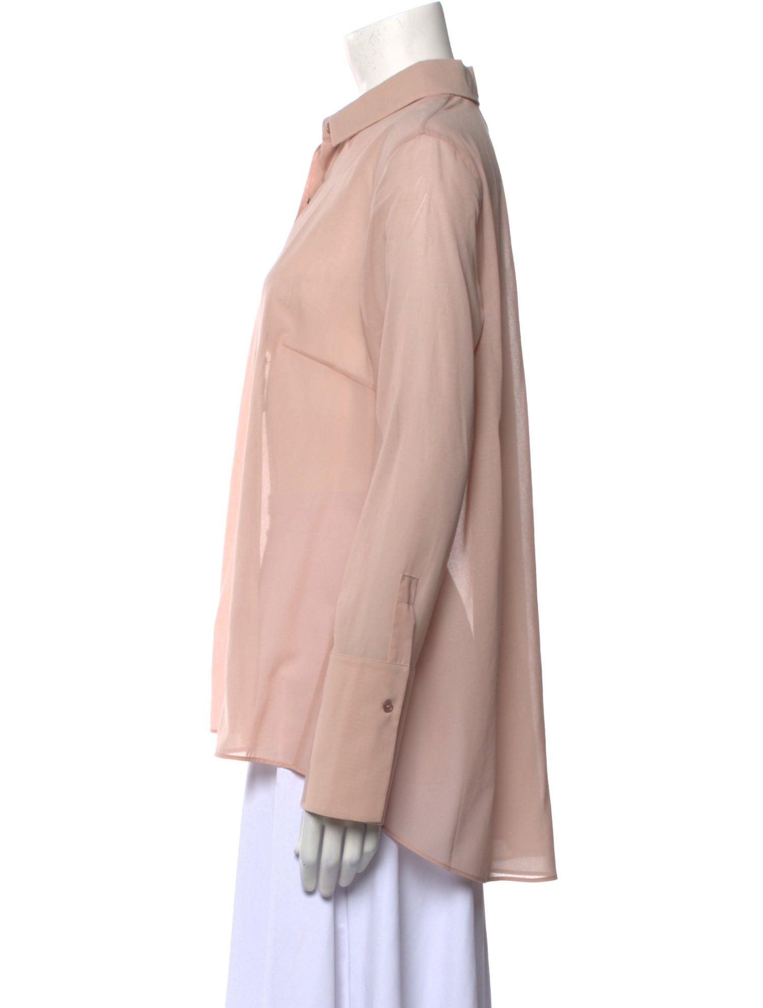 Akris Long Sleeve Button-Up Top