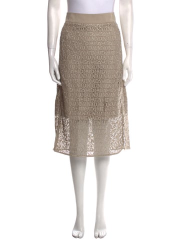 Akris Skirts Lace Midi Length Skirt Us12, Fr44 | XL