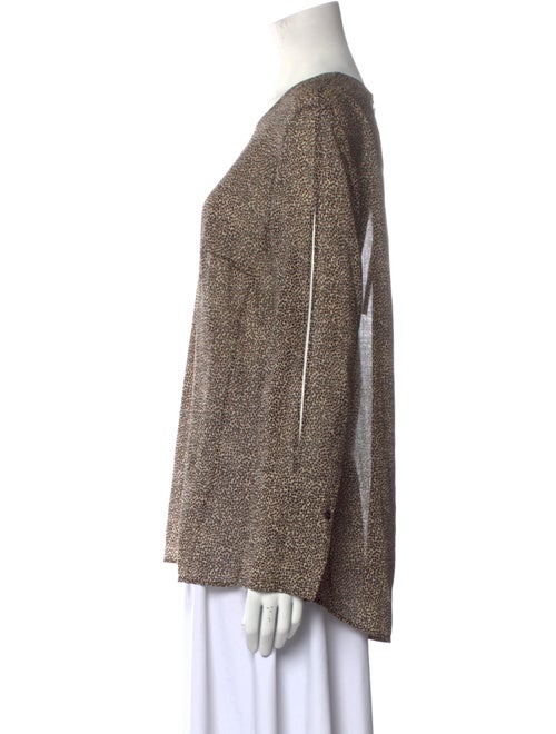 Akris Wool Animal Print Sweatshirt