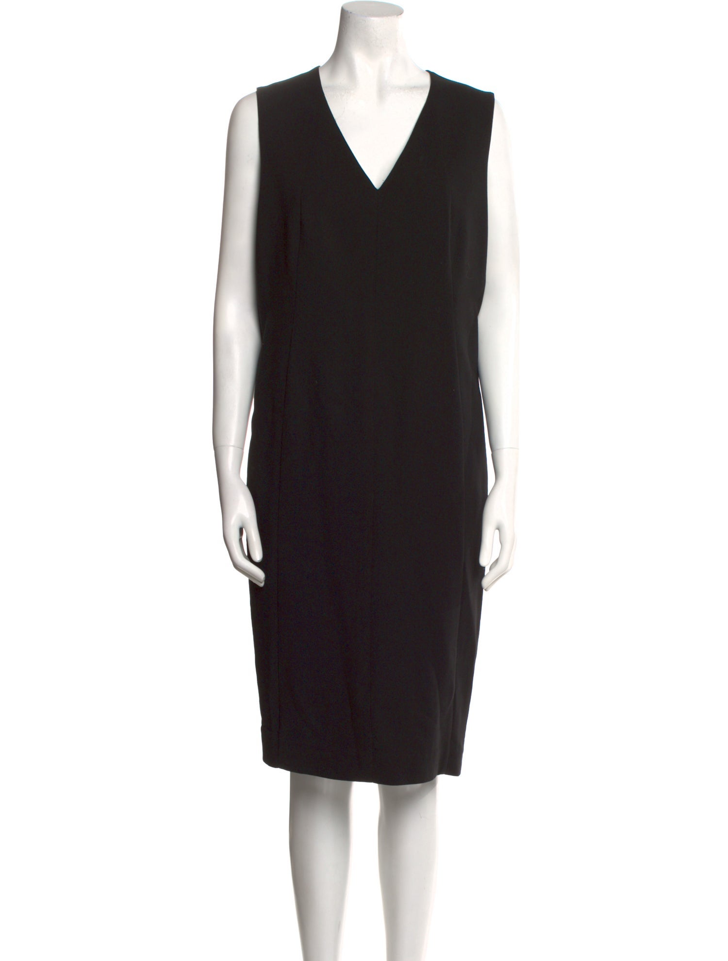 Akris V-Neck Midi Length Dress