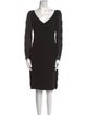 Akris V-Neck Knee-Length Dress