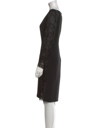Akris V-Neck Knee-Length Dress