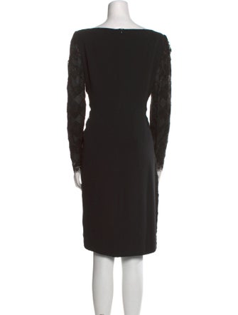 Akris V-Neck Knee-Length Dress