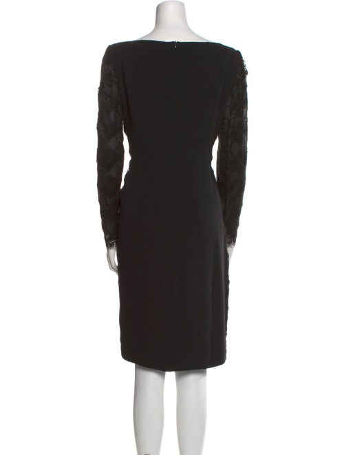 Akris V-Neck Knee-Length Dress