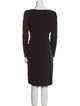 Akris V-Neck Knee-Length Dress