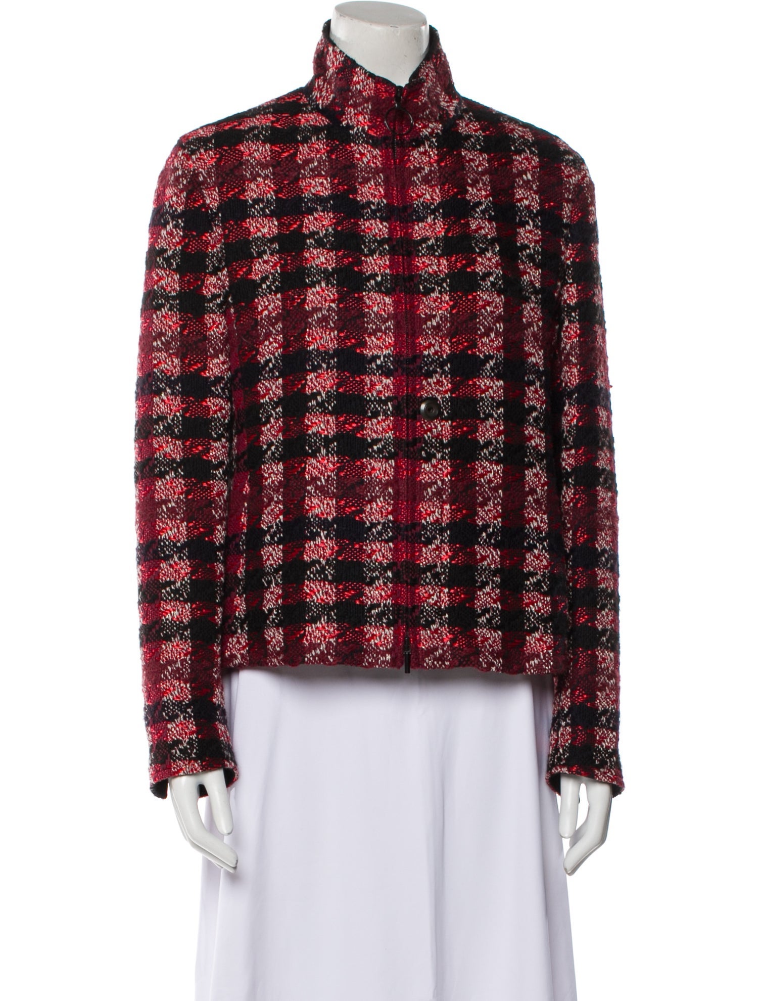 Akris Plaid Print Jacket