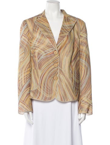 Akris Jackets Silk Printed Blazer Us14, Fr46 | XL