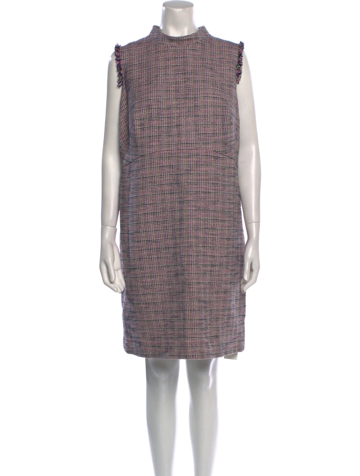 Akris Punto Plaid Print Knee-Length Dress
