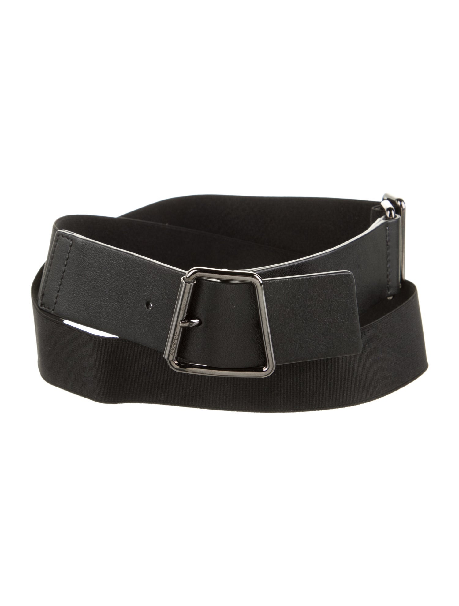 Akris Nylon Leather Trim Embellishment Belt
