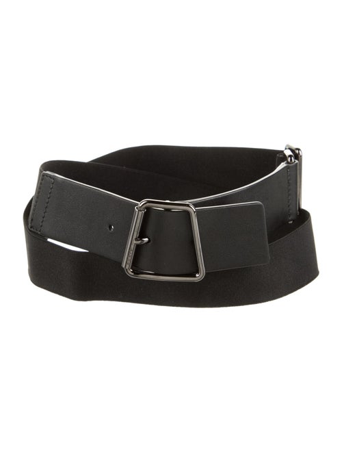 Akris Nylon Leather Trim Embellishment Belt