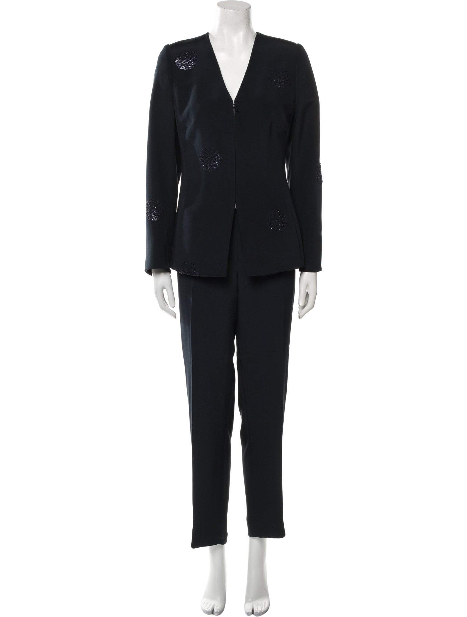 Akris Silk Sequin Embellishments Pant Set