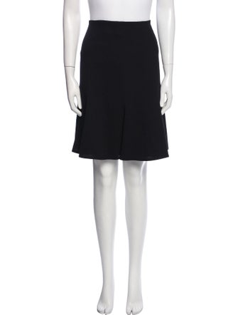 Akris Pleated Accents Knee-Length Skirt