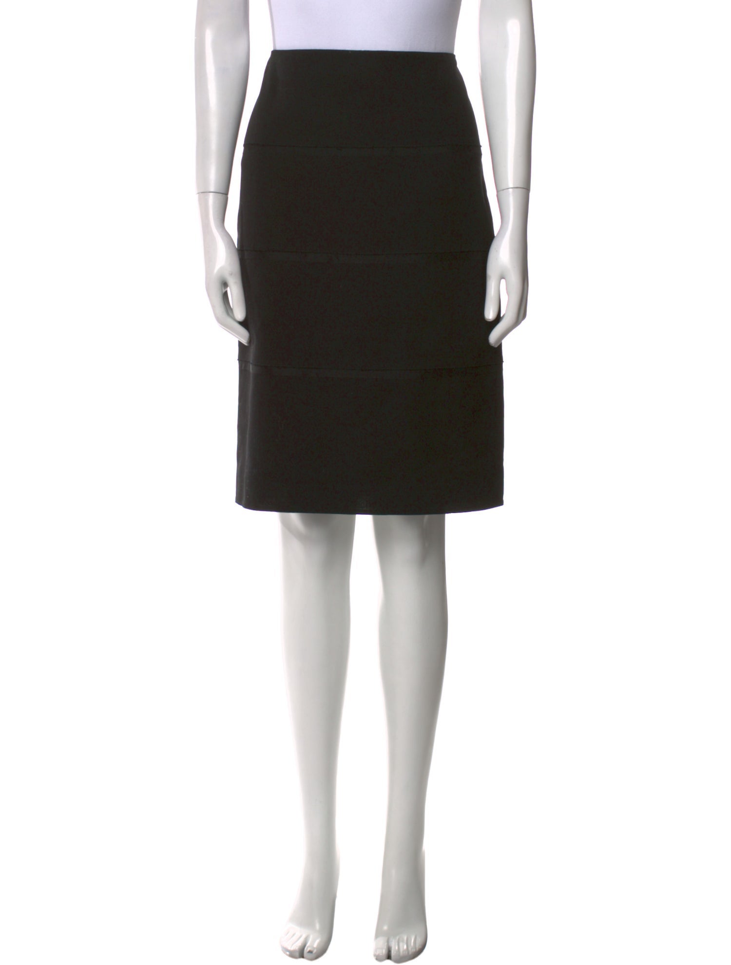 Akris Grosgrain Trim Knee-Length Skirt