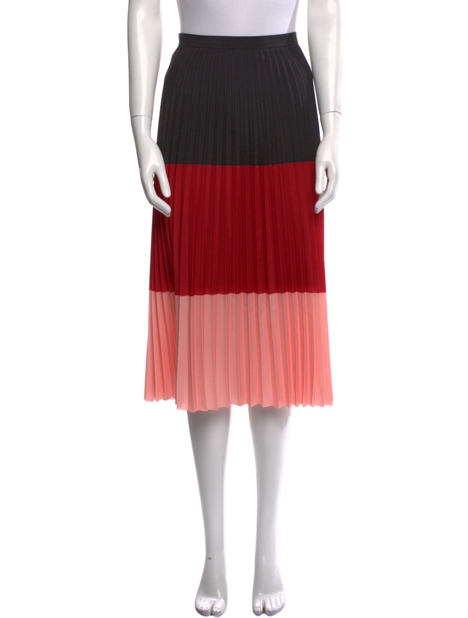 Akris Punto Colorblock Pattern Knee-Length Skirt
