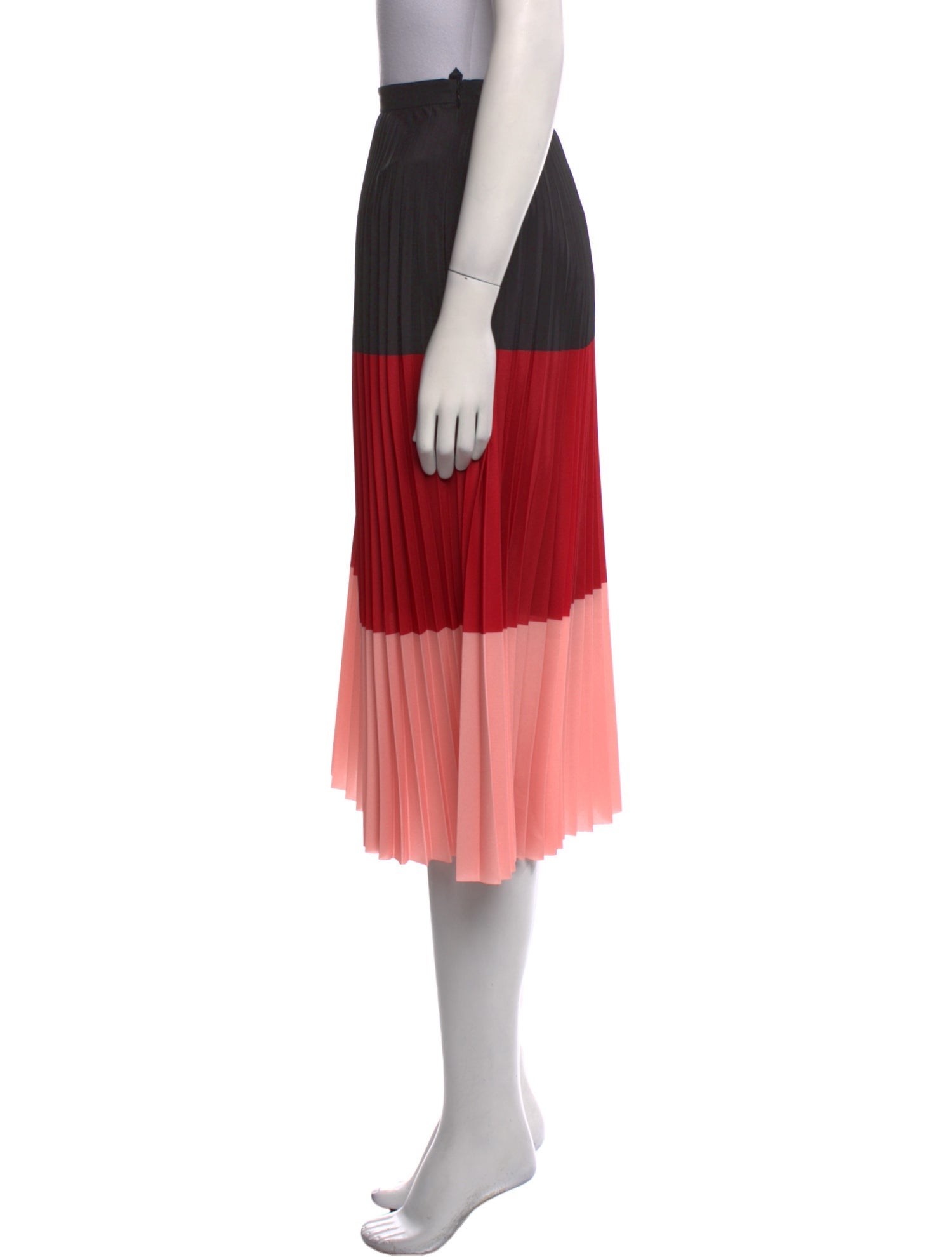 Akris Punto Colorblock Pattern Knee-Length Skirt