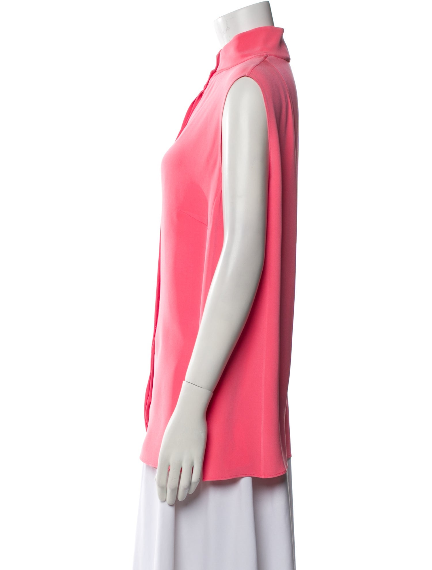 Akris Silk Mock Neck Blouse