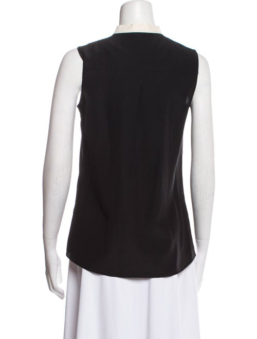 Akris Punto Silk Colorblock Pattern Blouse
