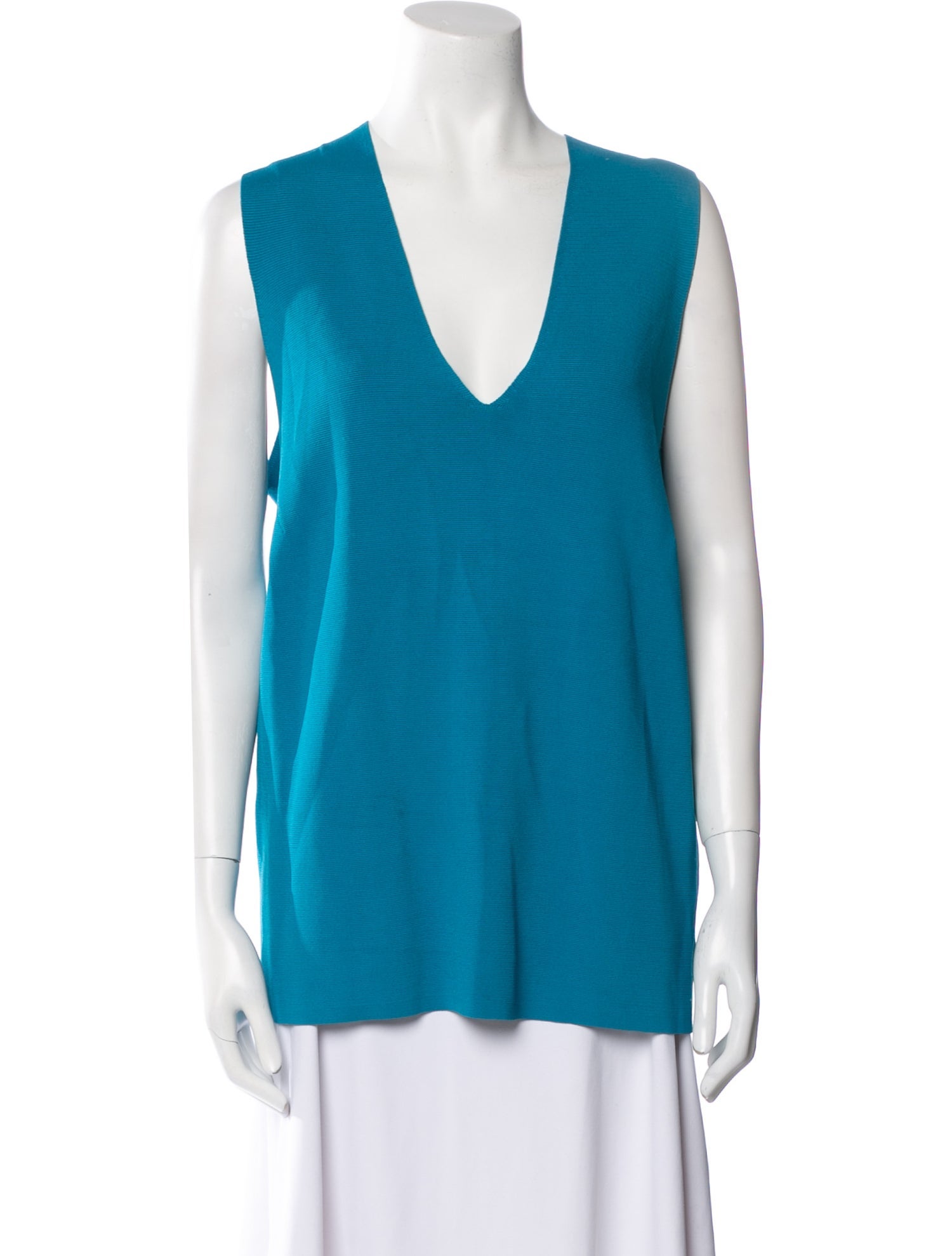 Akris V-Neck Sleeveless Top
