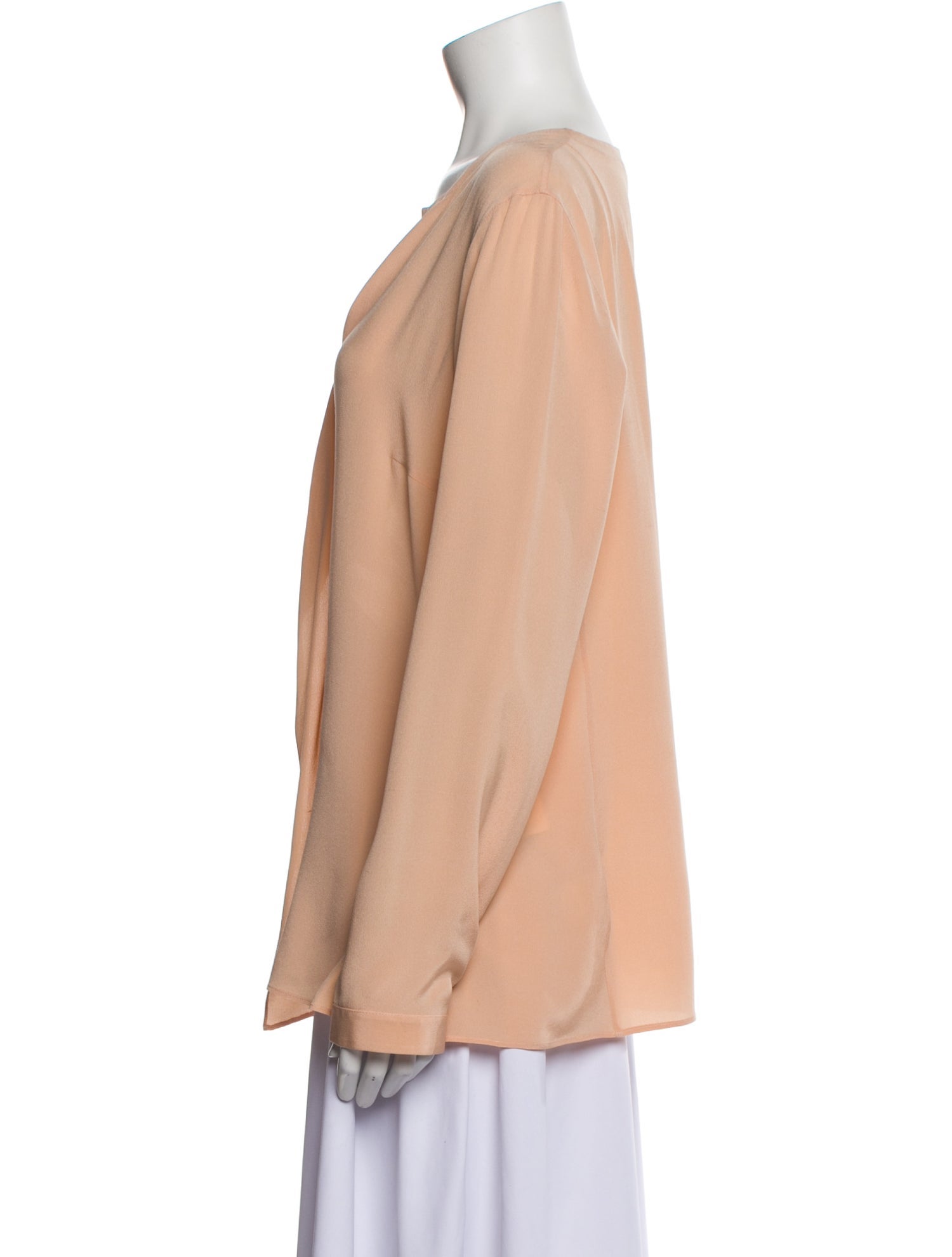 Akris Silk V-Neck Blouse