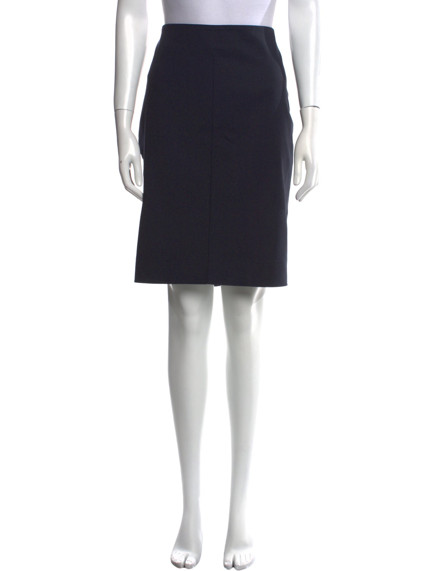Akris Pleated Accents Knee-Length Skirt