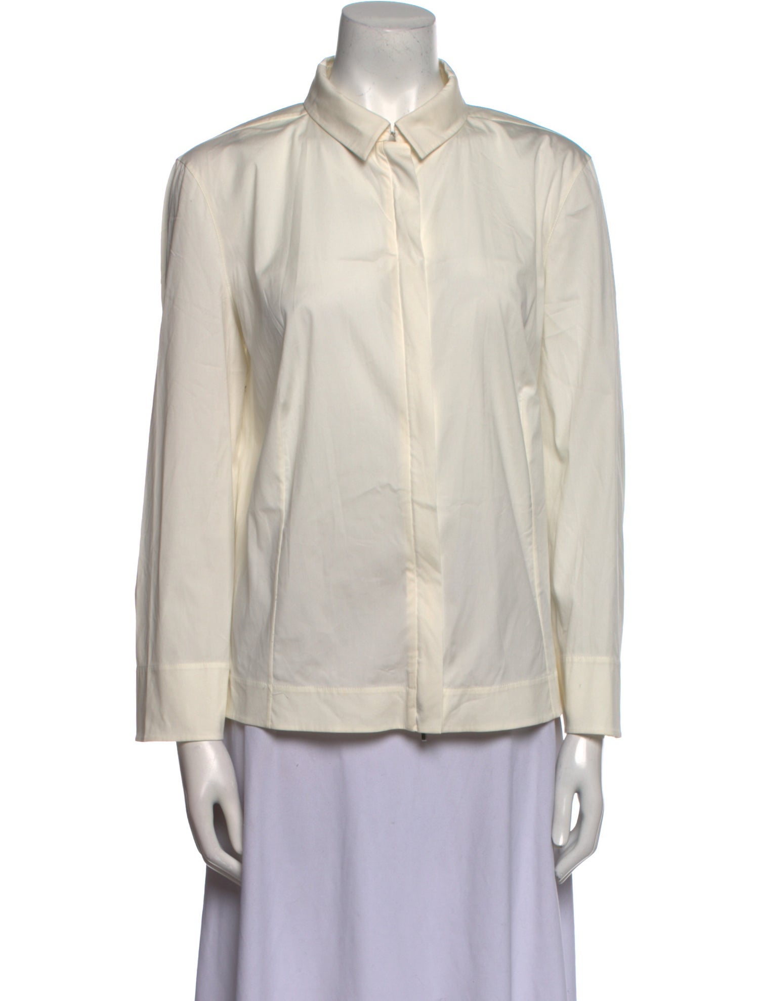 Akris Long Sleeve Button-Up Top