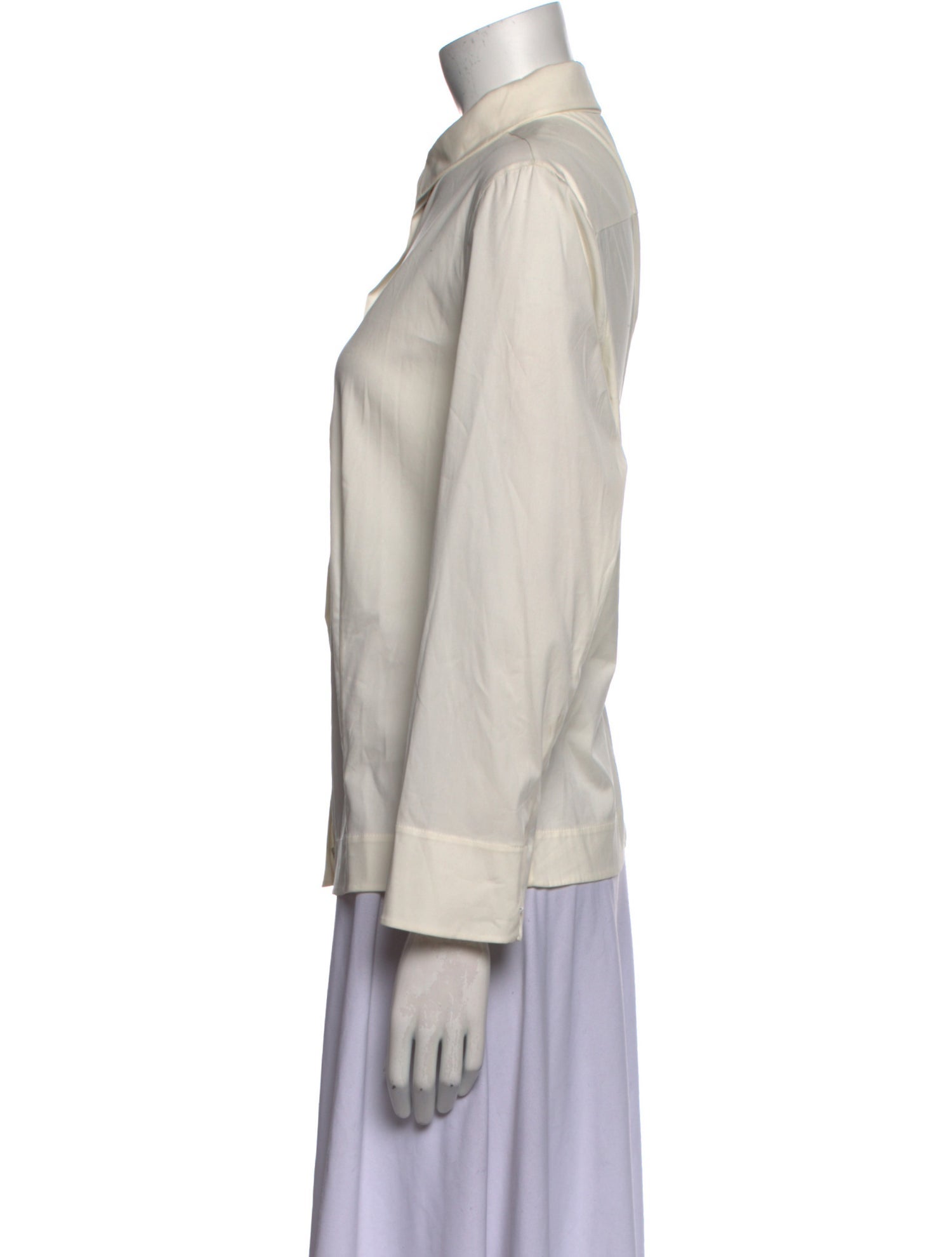 Akris Long Sleeve Button-Up Top