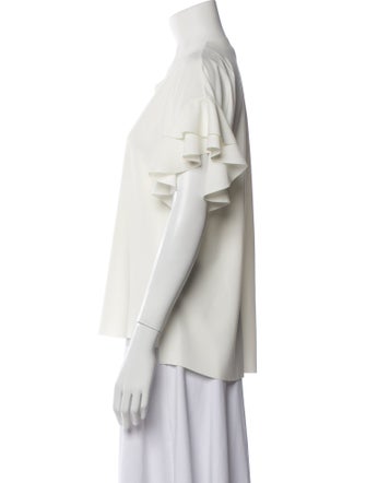 Akris Crew Neck Short Sleeve Blouse