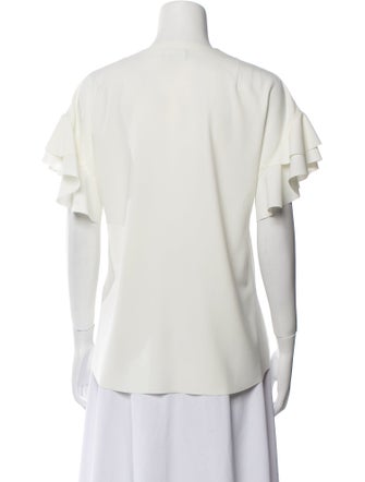 Akris Crew Neck Short Sleeve Blouse