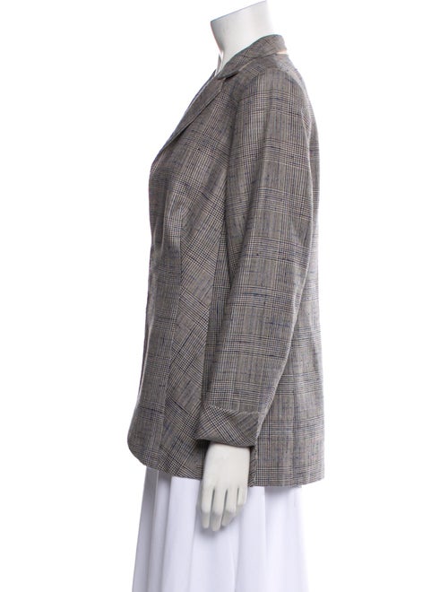 Akris Wool Plaid Print Blazer
