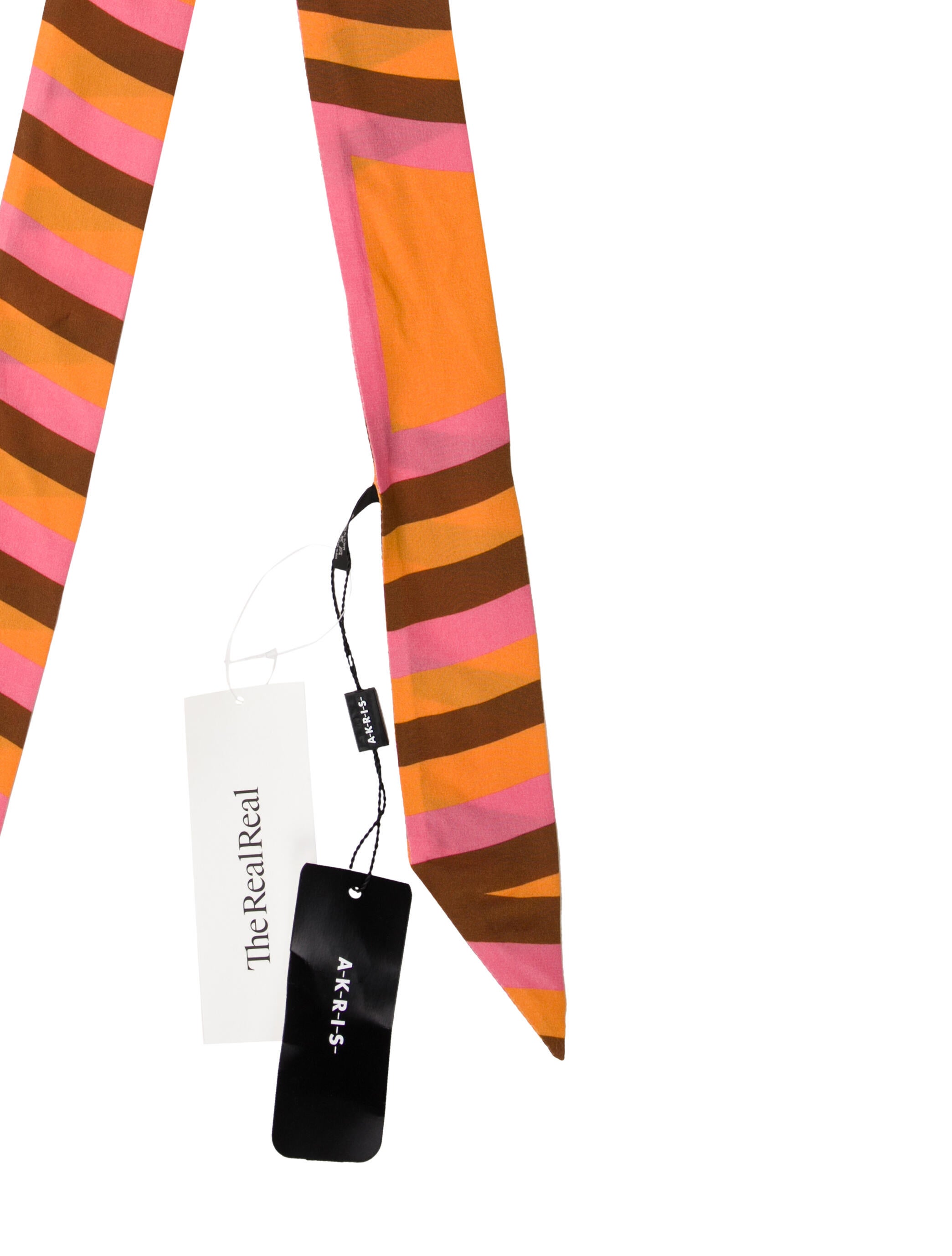 Akris Silk Striped Scarf w/ Tags