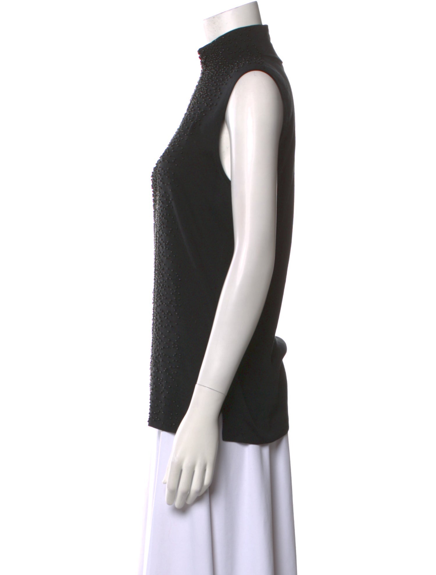 Akris Silk Mock Neck Top