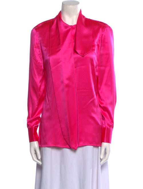 Akris Silk Long Sleeve Button-Up Top