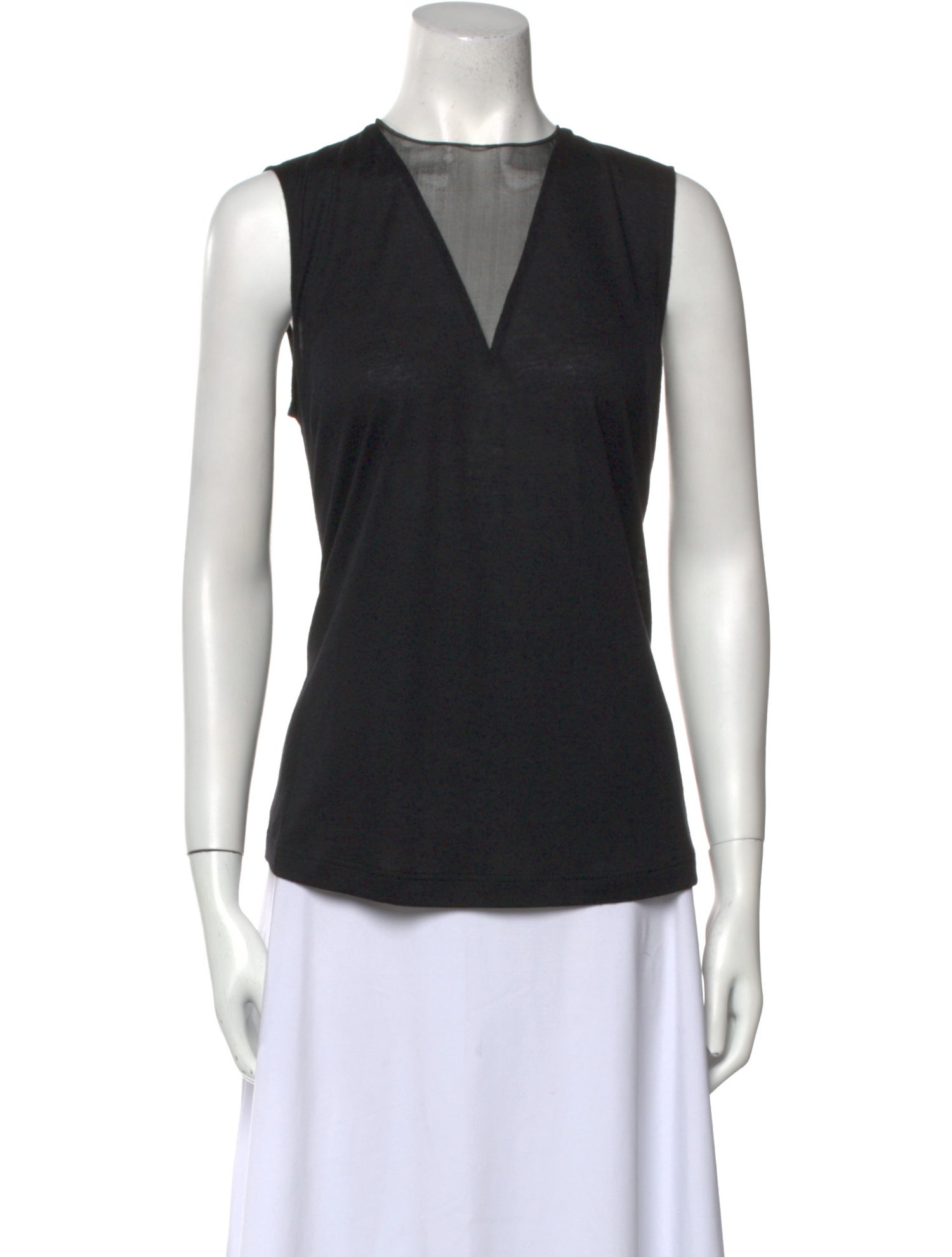 Akris Cashmere V-Neck Top