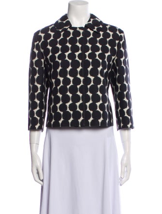 Akris Wool Polka Dot Print Blazer