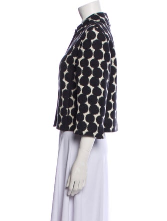 Akris Wool Polka Dot Print Blazer