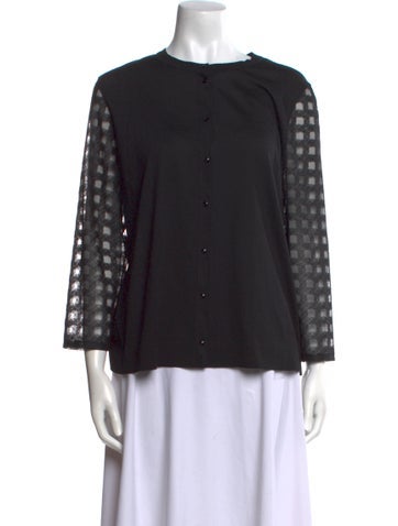 Akris Knitwear Silk Scoop Neck Sweater L