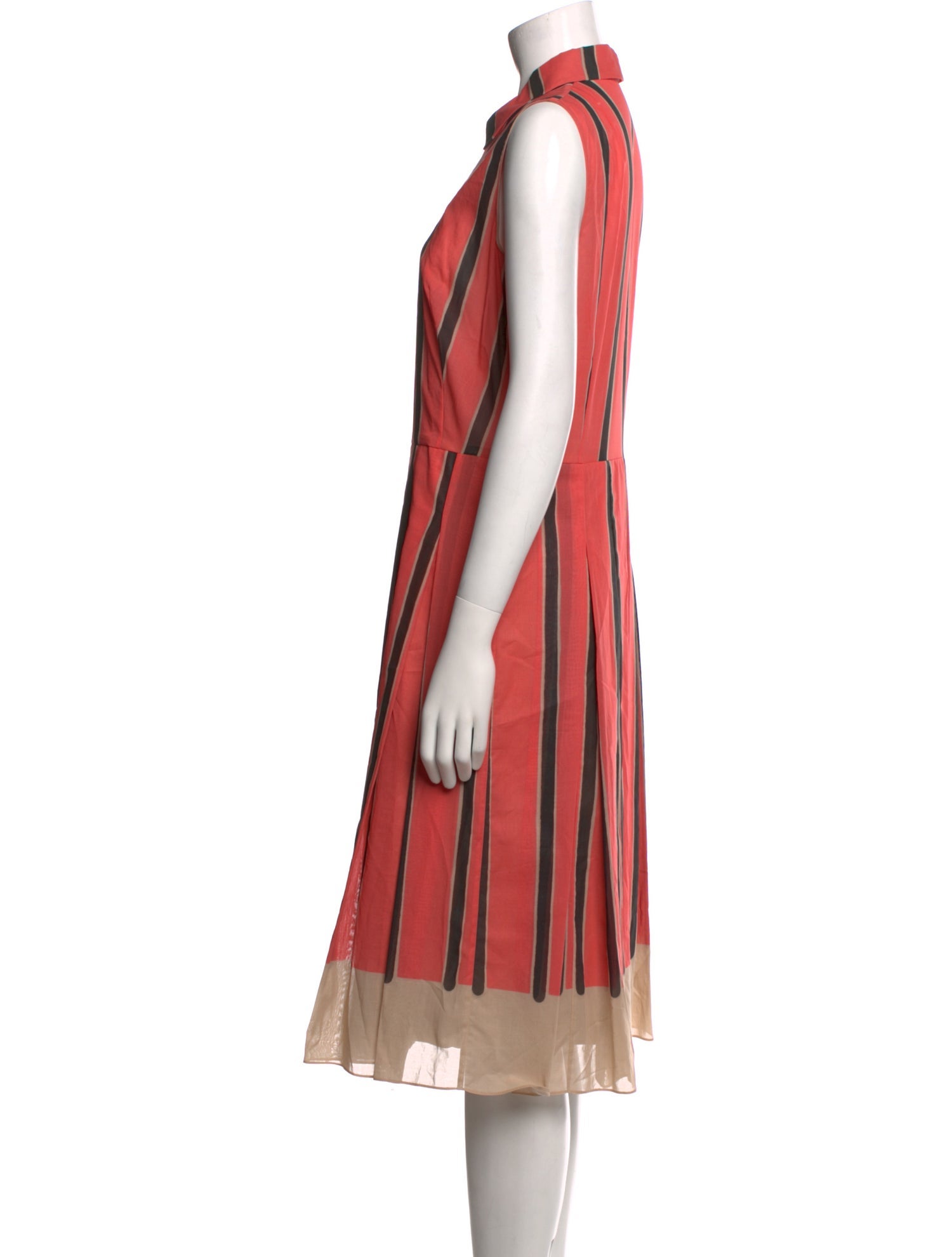 Akris Striped Midi Length Dress