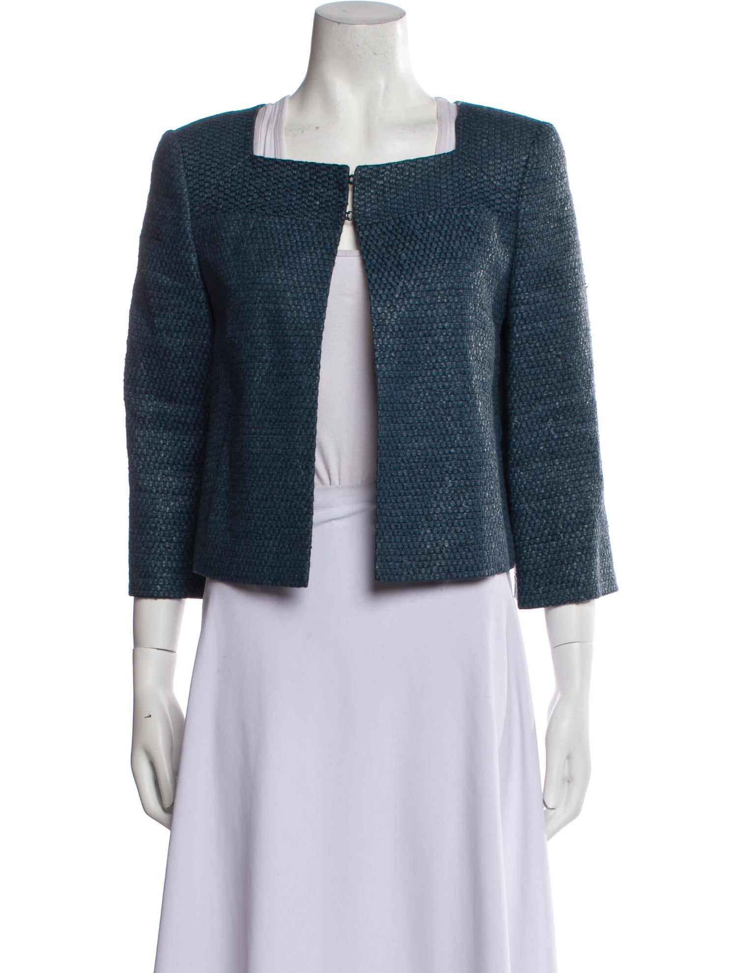 Akris Linen Tweed Pattern Evening Jacket