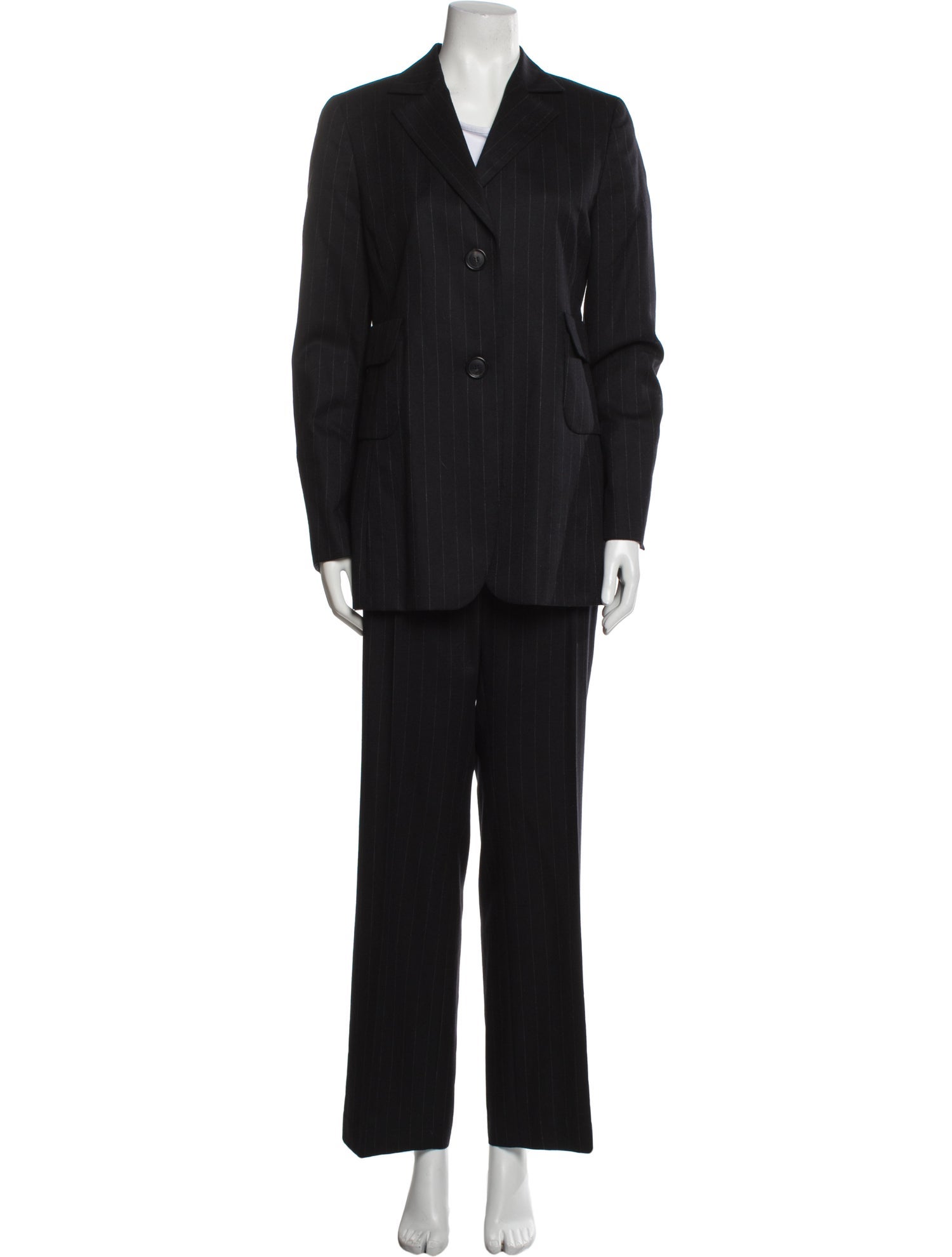 Akris Cashmere Striped Pantsuit